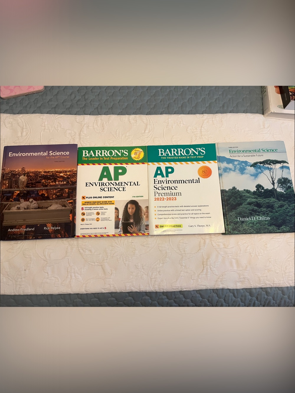Four AP Environmental Science Books